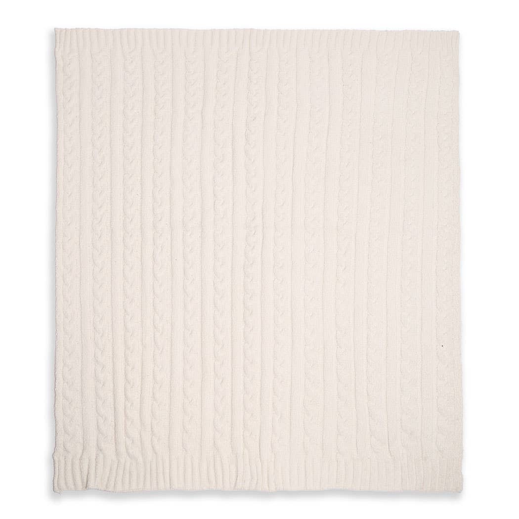 Braided Cable Knit Luxury Soft Throw Blanket - HER Home Design Boutique